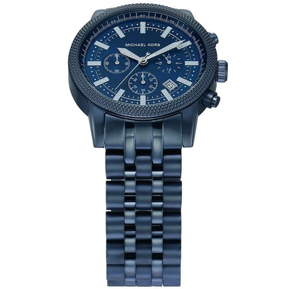Michael Kors Hutton MK9088 Chronograph All-Navy Blue Stainless Steel Men's Watch
