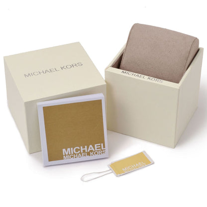 Michael Kors Sidney MK6947 Silver-Tone Black Dial White Rubber Women's Watch