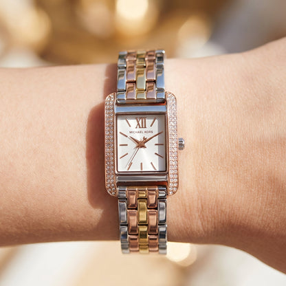 Michael Kors Emery MKo1146 White Dial Tri-Tone Stainless Steel Women's Watch
