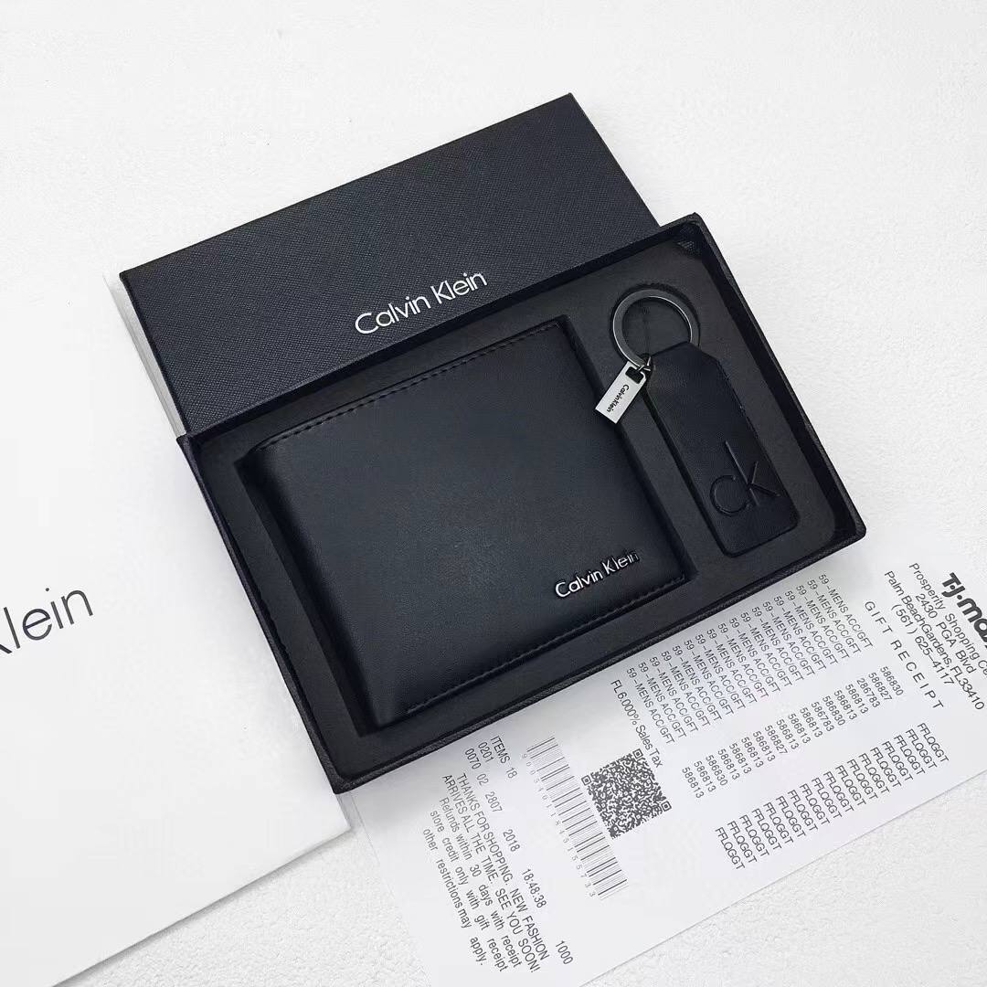 Calvin Klein Wallet & Keychain Set For Men #4