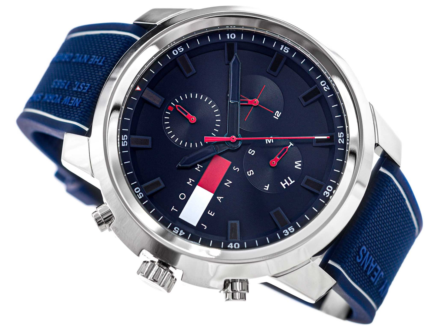 Tommy Hilfiger Men’s Watch – Model 1710582 | Sporty Blue Silicone Design