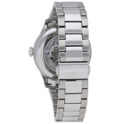 Maserati Tradizione R8823125001 Silver White Open Heart Automatic Men's Watch