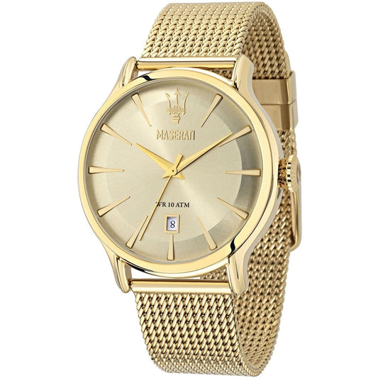 Maserati Epoca R8853118003 All Gold Sunray Dial Mesh Men's Watch