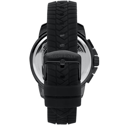 Maserati Successo R8871621010 Black Case White Dial Rubber Men's Watch