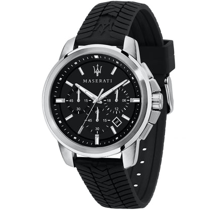 Maserati Successo R8871621014 Black Dial Rubber Men's Watch