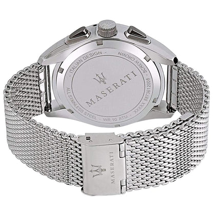 Maserati Traguardo R8873612008 Silver Mesh Gray Racing Dial Men's Watch