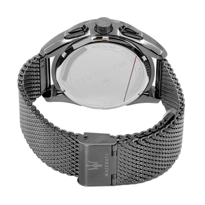 Maserati Traguardo R8873612009 Gunmetal Grey Blue Dial Mesh Men's Watch