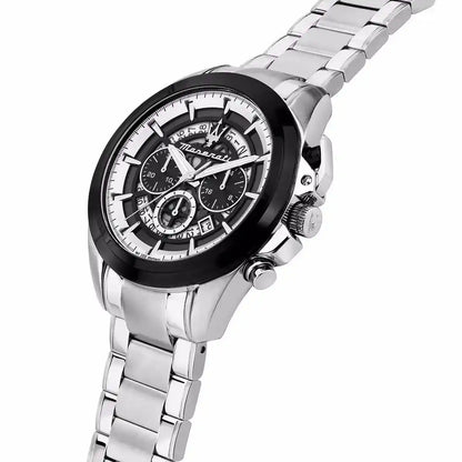 Maserati Traguardo R8873612059 Silver Black Skeleton Dial Metal Men's Watch