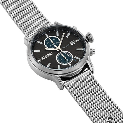 Maserati Epoca R8873618003 Silver-Tone Gray Dial Mesh Men's Watch