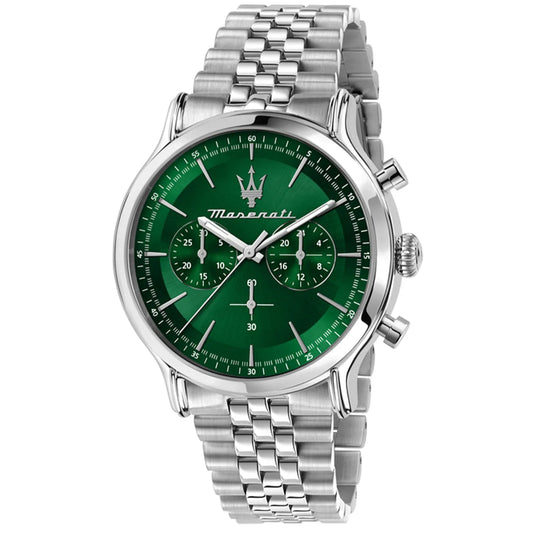Maserati Epoca R8873618033 Silver Jubilee Green Sunray Dial Men's Watch
