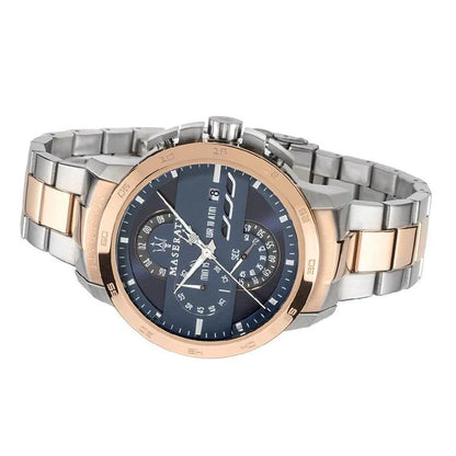 Maserati Ingegno R8873619002 Two-Tone Rose Gold Blue Dial Men's Watch