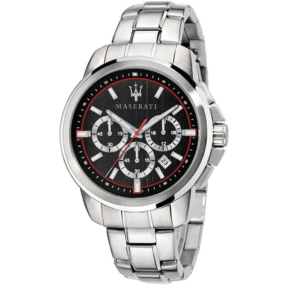 Maserati Successo R8873621009 Silver Black Racing Dial Metal Men's Watch
