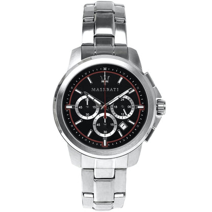 Maserati Successo R8873621009 Silver Black Racing Dial Metal Men's Watch
