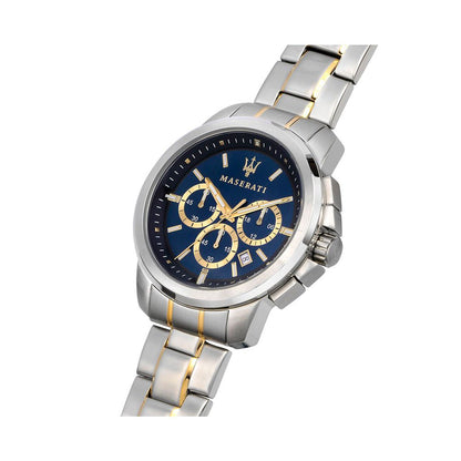 Maserati Successo R8873621016 Two-Tone Gold Blue Dial Men's Watch