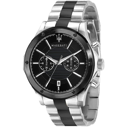 Maserati Circuito R8873627003 Silver & Black Dial Two-Tone Men's Watch