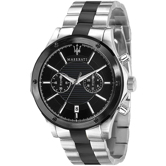 Maserati Circuito R8873627003 Silver & Black Dial Two-Tone Men's Watch
