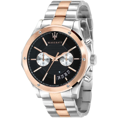 Maserati Circuito R8873627004 Two-Tone Rose Gold Black Dial Men's Watch