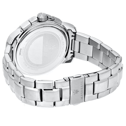 Maserati Royale R8873637003 Silver Gray Striped Dial Chronograph Men's Watch