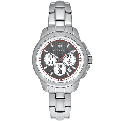 Maserati Royale R8873637003 Silver Gray Striped Dial Chronograph Men's Watch
