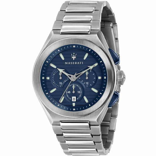 Maserati Triconic R8873639001 Silver-Tone Blue Racing Dial Men's Watch