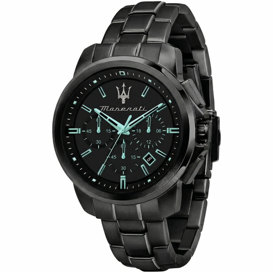 Maserati Successo Aqua Edition R8873644004 All Black Tiffany Men's Watch