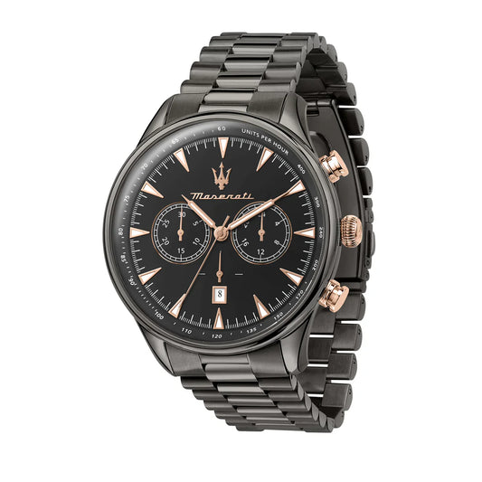 Maserati Traguardo R8873646001 Gunmetal Grey Rose Gold Men's Watch