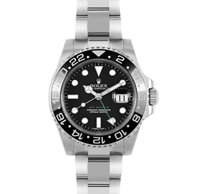 Rolex GMT-Master Watch For Men - Silver & Black