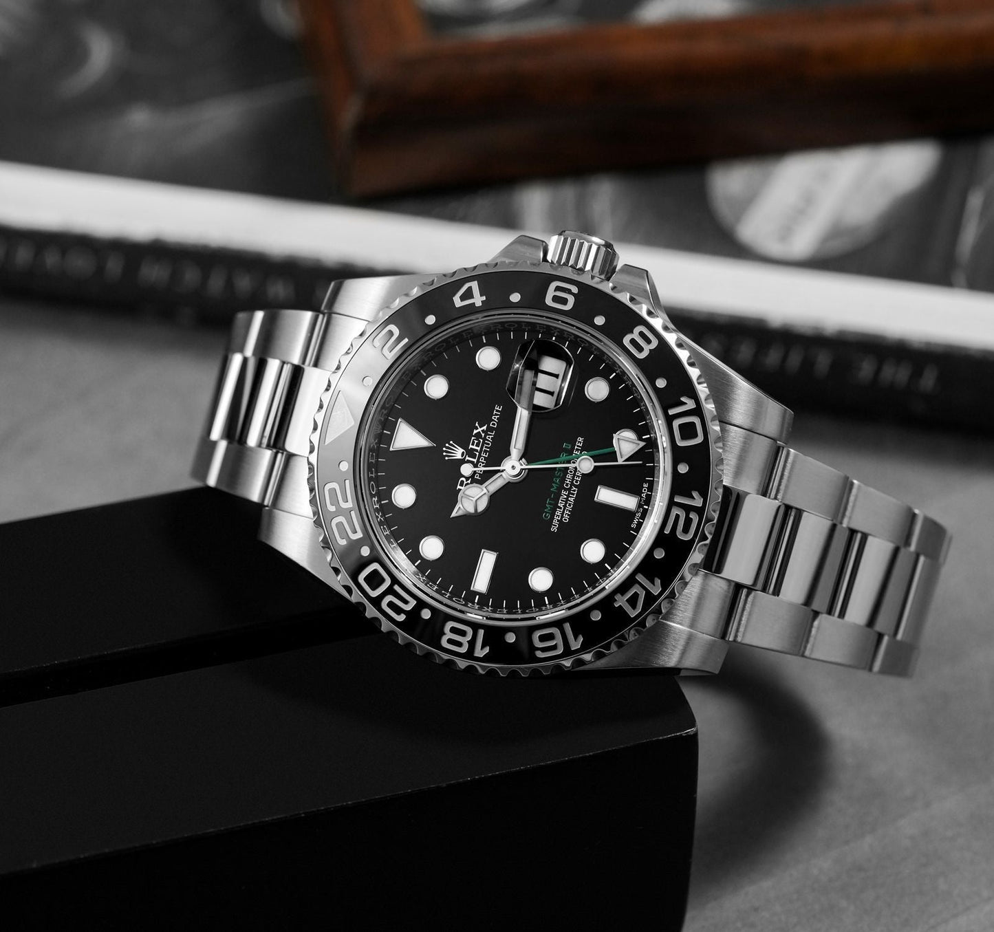 Rolex GMT-Master Watch For Men - Silver & Black