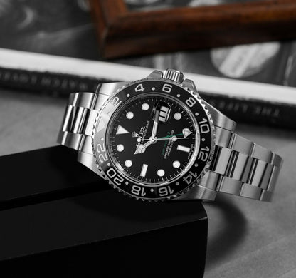 Rolex GMT-Master Watch For Men - Silver & Black