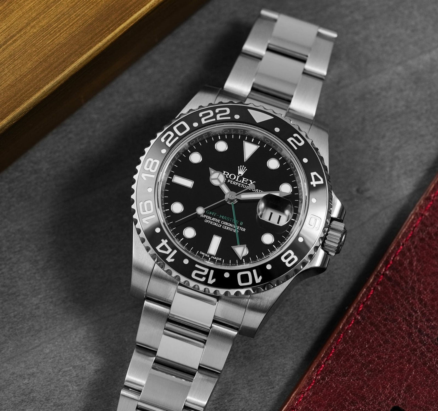 Rolex GMT-Master Watch For Men - Silver & Black