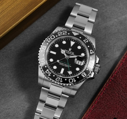 Rolex GMT-Master Watch For Men - Silver & Black