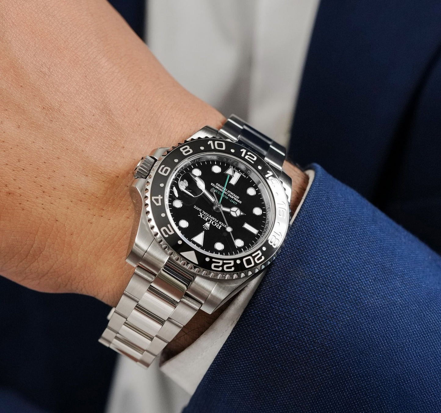 Rolex GMT-Master Watch For Men - Silver & Black