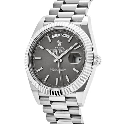 Rolex Day-Date Watch For Men - Grey Dial