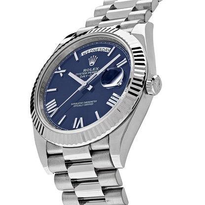 Rolex Day-Date Watch For Men - Navy Dial