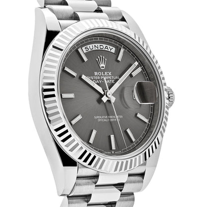 Rolex Day-Date Watch For Men - Grey Dial