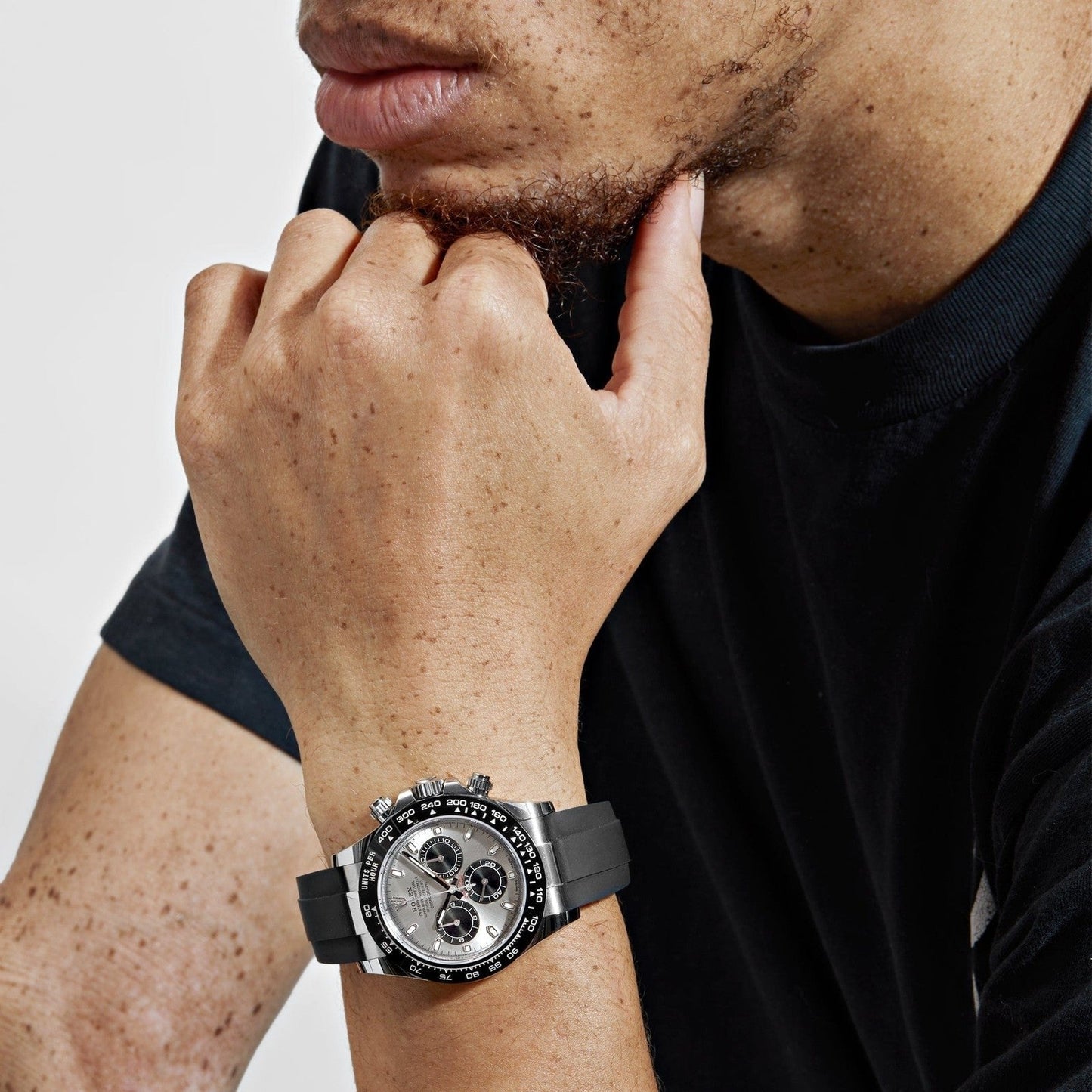 Rolex Cosmograph Daytona Watch For Men - Silver Dial