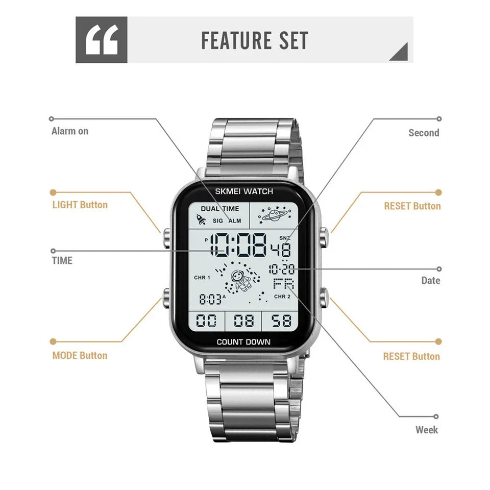 Skmei 2301 Men Digital Watch Chronograph Sport Electronic Bracelet