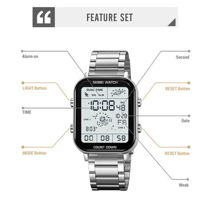 Skmei 2301 Men Digital Watch Chronograph Sport Electronic Bracelet