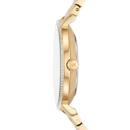 Michael Kors Pyper MK1065 Gold-Tone Watch with White Mother of Pearl Dial