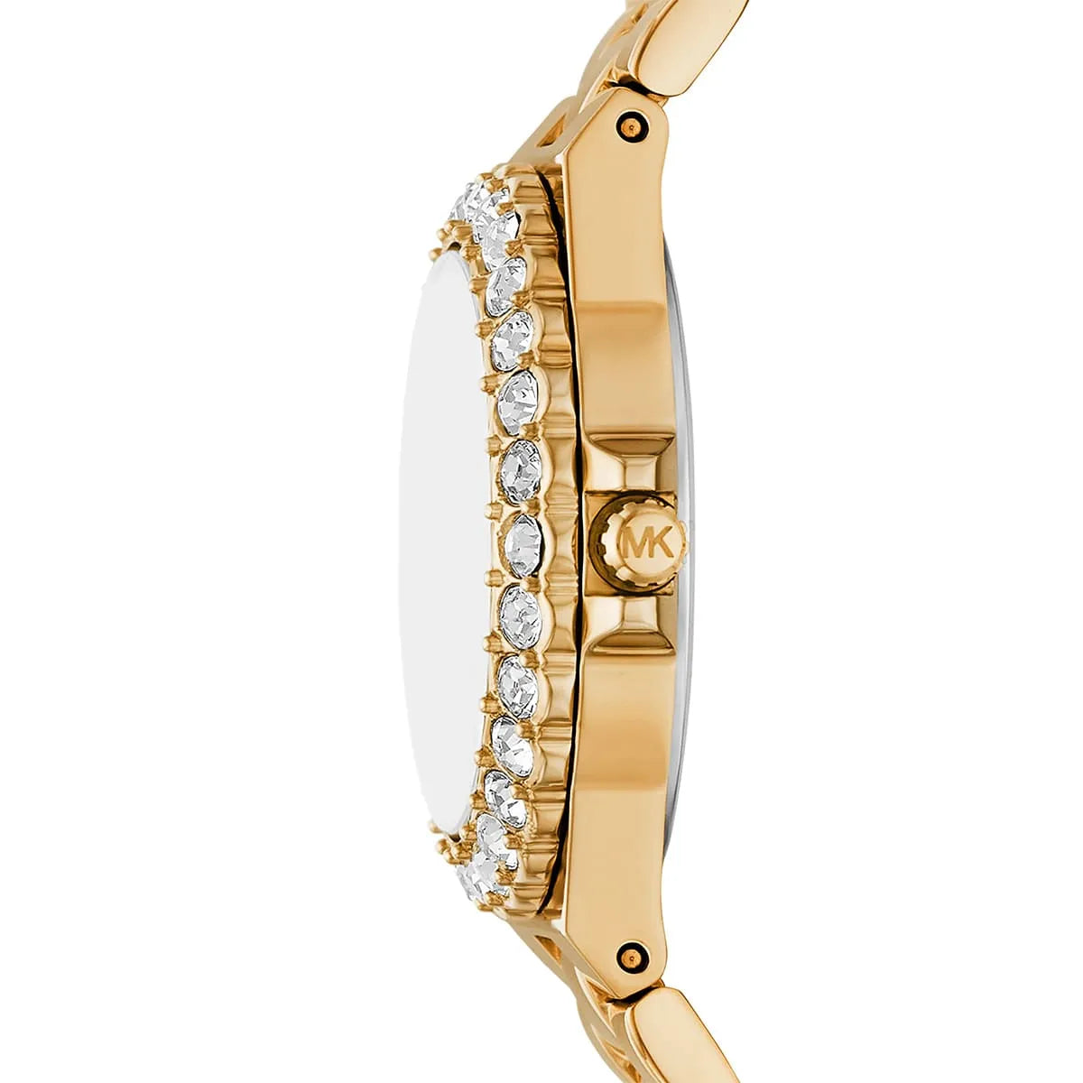 Michael Kors Lennox MK7394 Gold-Tone Watch with Pavé Leopard Print Dial