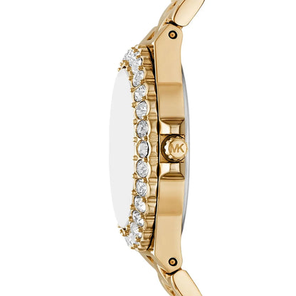Michael Kors Lennox MK7395 Gold-Tone Watch with Emerald Green Dial