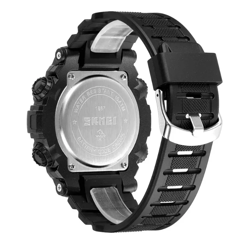 SKMEI 1887 Sports watche Alarm Full Black
