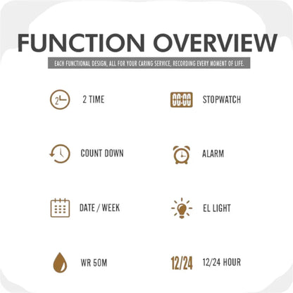 SKMEI 1971 ساعة رياضية رقمية نحاسي مع اسود
