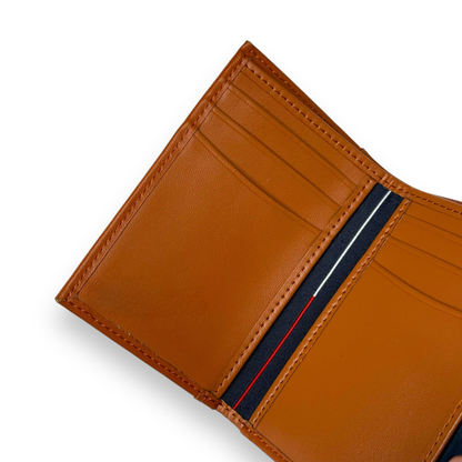 TH Camel Leather Trifold Wallet For Men 2#