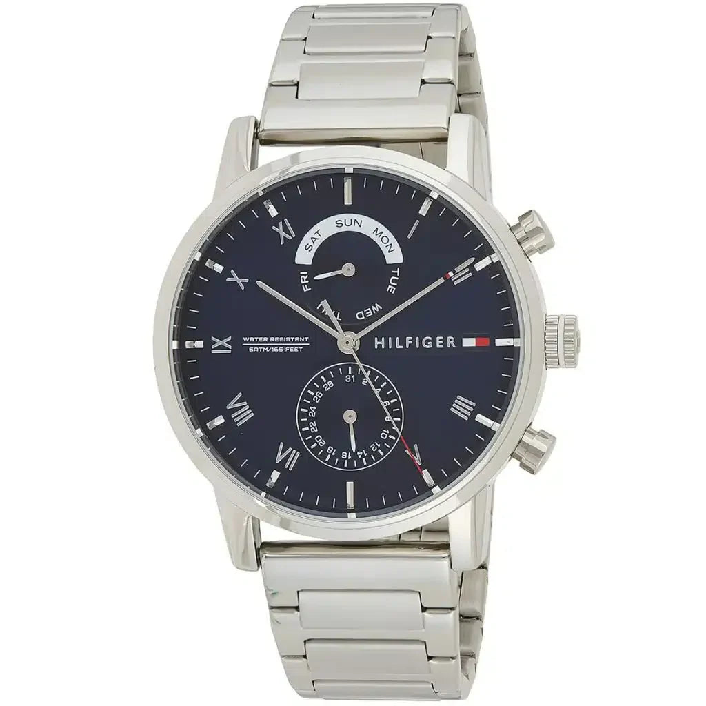 Tommy Hilfiger Kane 1710401 Silver Case Blue Dial Steel Men's Watch
