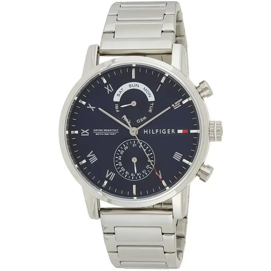 Tommy Hilfiger Kane 1710401 Silver Case Blue Dial Steel Men's Watch