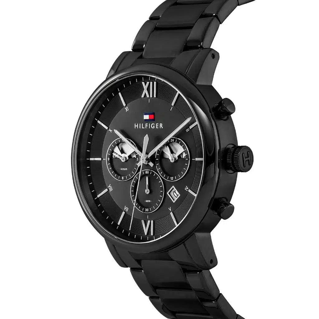 Tommy Hilfiger Evan 1710410 All-Black Roman Dial Men's Watch
