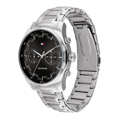 Tommy Hilfiger Daniel 1710419 Silver Steel Case Black Dial Men's Watch