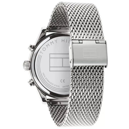 Tommy Hilfiger Sawyer 1710420 Silver Case Blue Dial Silver Mesh Men's Watch