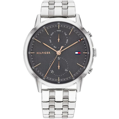 Tommy Hilfiger Easton 1710431 Silver Case Grey Dial Rose Gold Accents Men's Watch